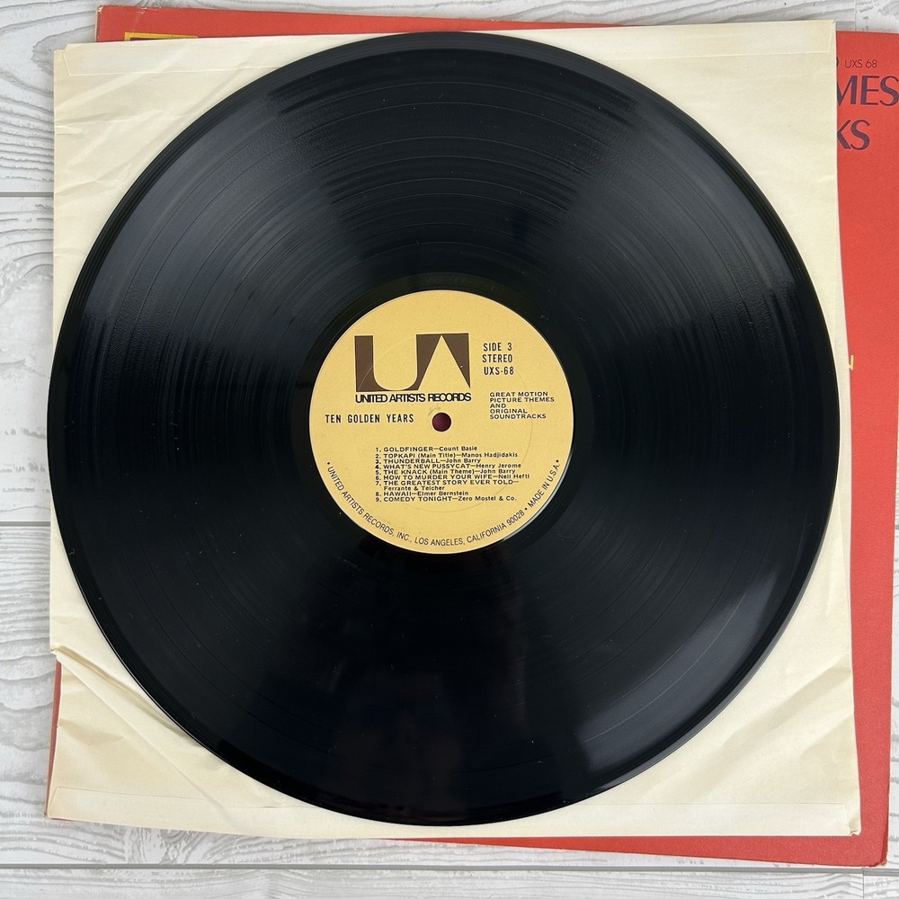 Ten Golden Years-36 Great Motion Picture Themes 2 Vinyl Set Ultrasonically clean - Picture 4 of 7